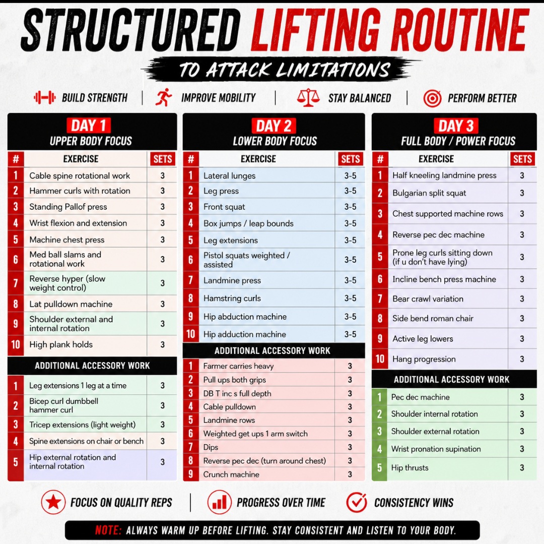 Structured lifting routine